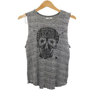 Vans Skull Graphic Knit Tank Top Medium Grunge Skater Skateboarding Y2K Punk